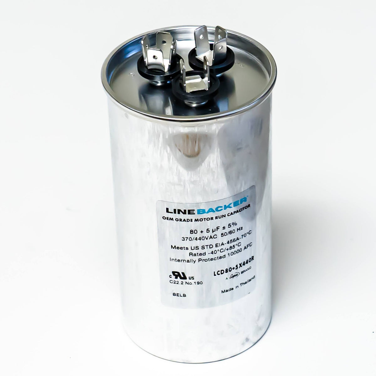 SUPCO Linebacker LCD80+5X440R 80+5 MFD 440V Round Dual Run Capacitor