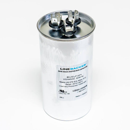 SUPCO Linebacker LCD80+10X440R 80+10 MFD 440V Round Dual Run Capacitor