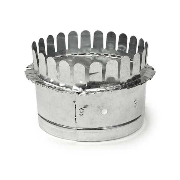 Representative photo of snap-together tabbed duct collar; choose the size specified in the product listing