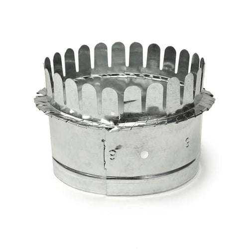 Representative photo of snap-together tabbed duct collar; choose the size specified in the product listing