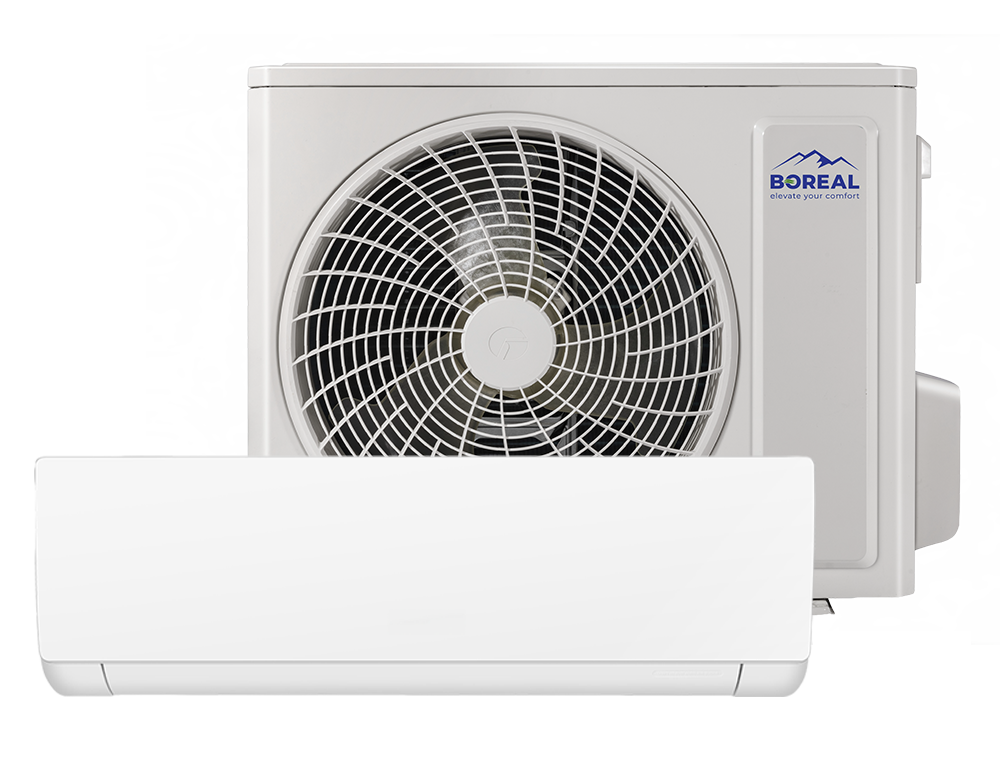 Boreal Vento R32 mini-split indoor and outdoor units; listing is for VEN24HPJ132OA outdoor unit only