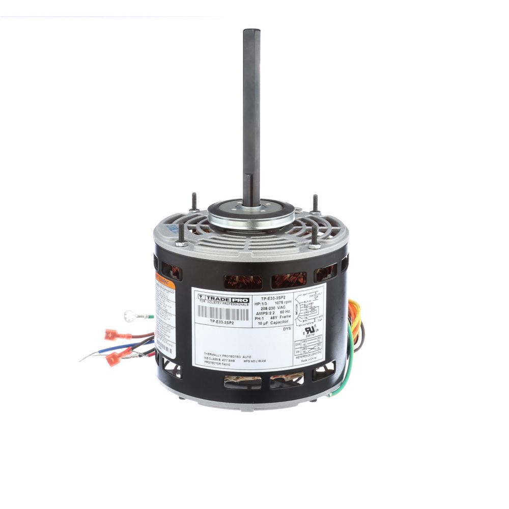 TradePro 1/3 HP 3-Speed PSC Evaporator Motor 208-230V